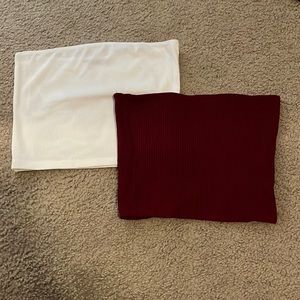TWO bandeau tops